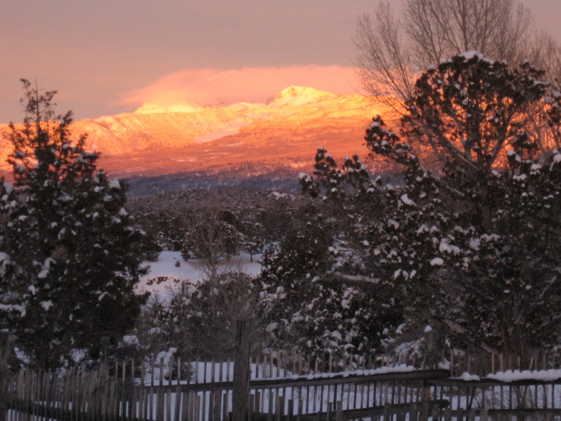 Winter mountain scene